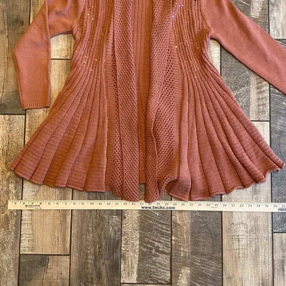 Soft Surroundings Rust Cardigan Sweater - Picture 9 of 11